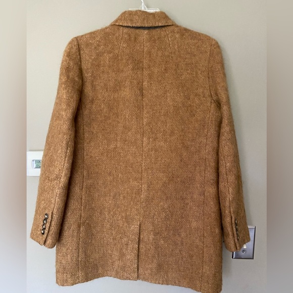 MADEWELL Larsen Blazer Camel Tan Boucle Wool Alpaca Blend Longline Coat Small - Picture 10 of 15